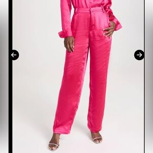 NWT Good American Washed Satin Wide Leg Trouser Pants – Size 2